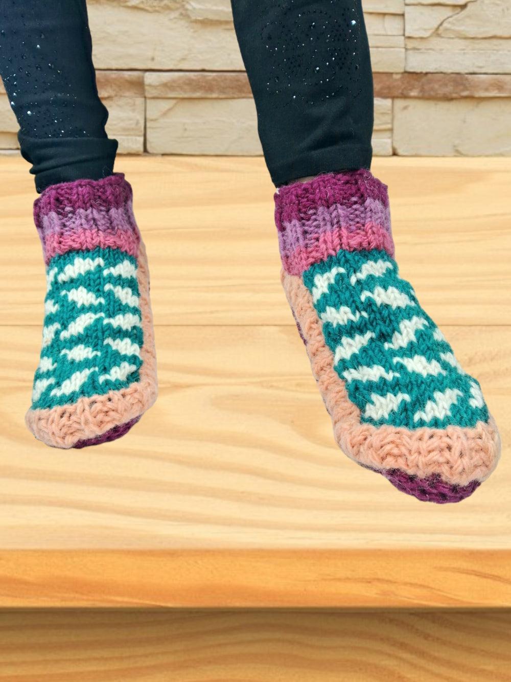 Hand Knitted Socks | Yak Wool Socks | Fleece Socks - ZANSKAR ARTS