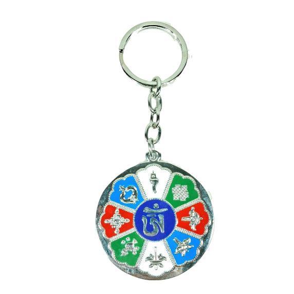 Ladakh Prayer Keychain | Metal Keychain | Multicolor Keychain - ZANSKAR ARTS