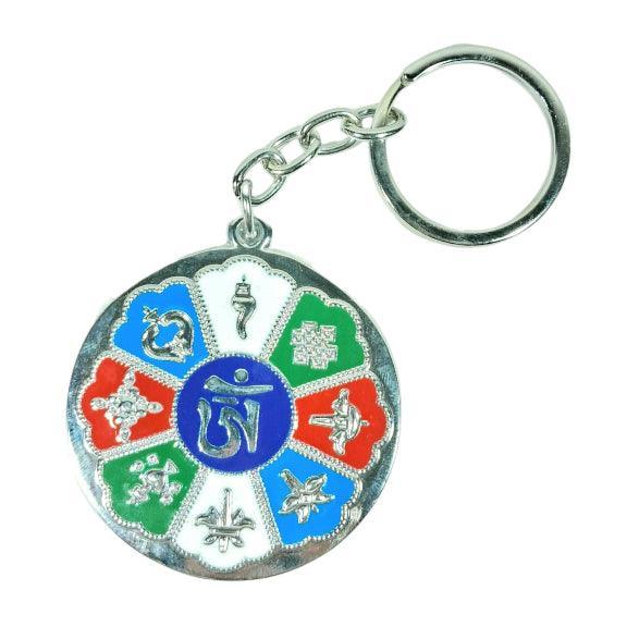 Ladakh Prayer Keychain | Metal Keychain | Multicolor Keychain - ZANSKAR ARTS