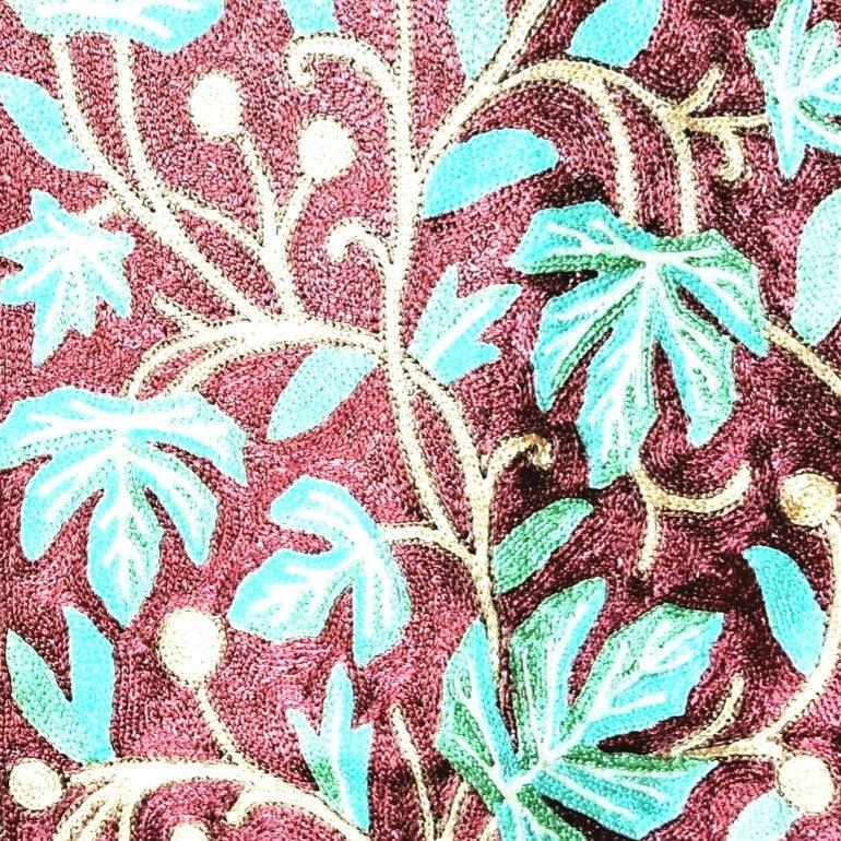 Silk Chain Stitch Rug | Hanging Wall | 11inch/4ft 9inch - ZANSKAR ARTS