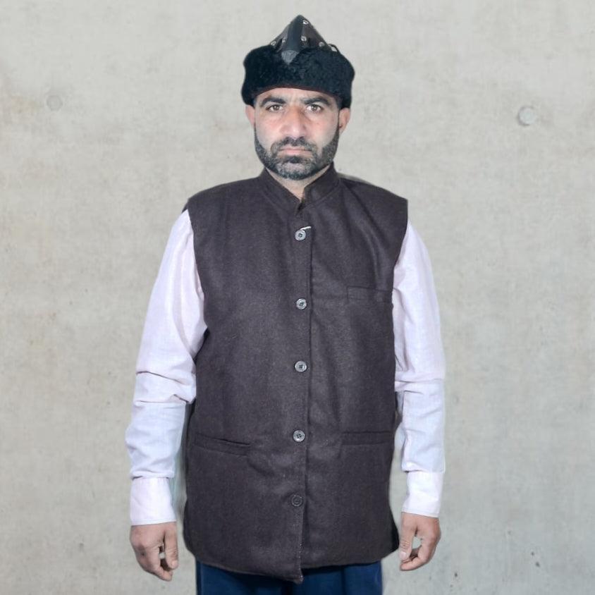 Woolen Waistcoat | Vasket For Men | Yakwool Double Side Jacket For Men - ZANSKAR ARTS