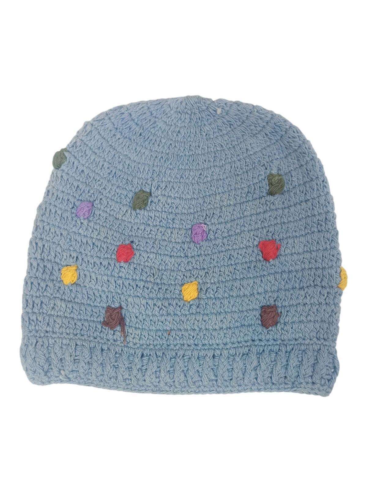 Dotted Handwoven Cap-Sliver Grey - ZANSKAR ARTS