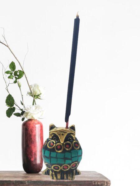 Brass Owl Incense holder | Incense Stick | Home Decor - ZANSKAR ARTS