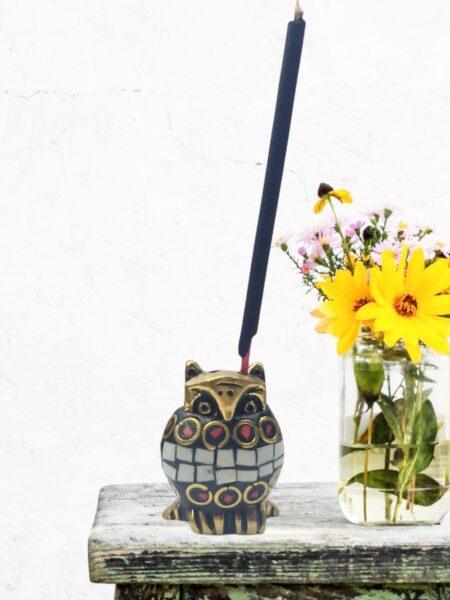 Brass Owl Incense holder | Incense Stick | Home Decor - ZANSKAR ARTS