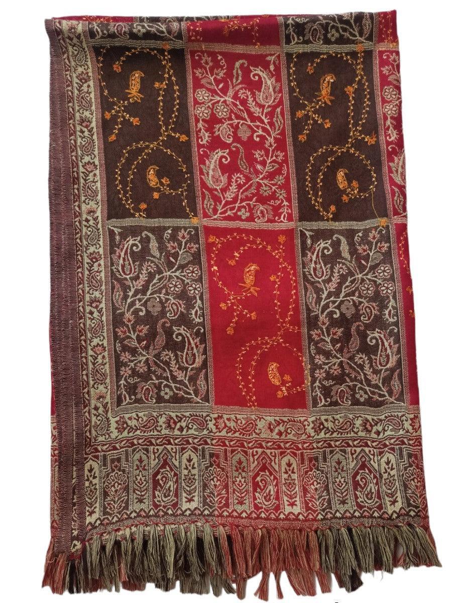 Needle Work Shawl | Woolen Shawl | Multicolor
