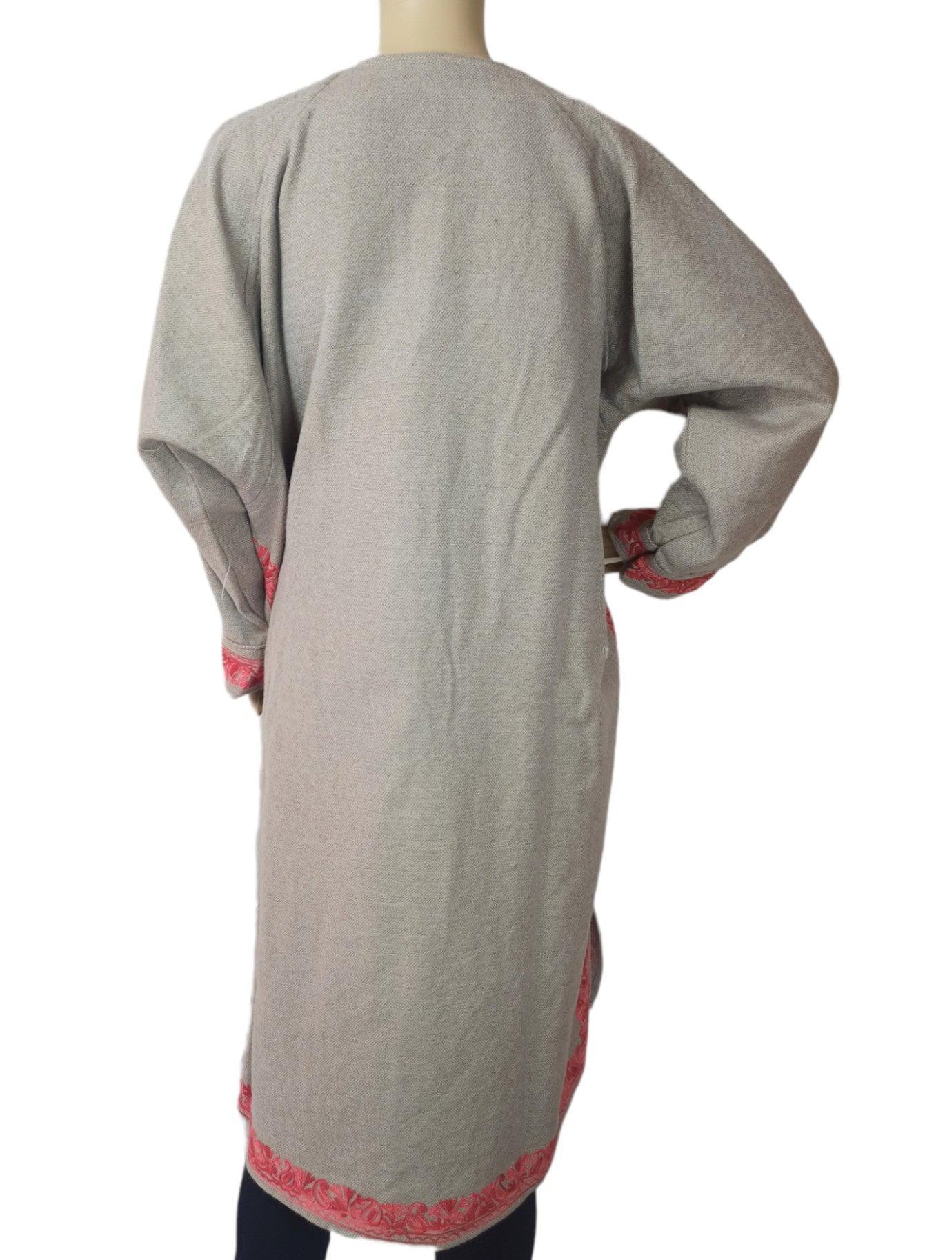 Women Yak Wool Faran | XXL Cream | V Neck - ZANSKAR ARTS