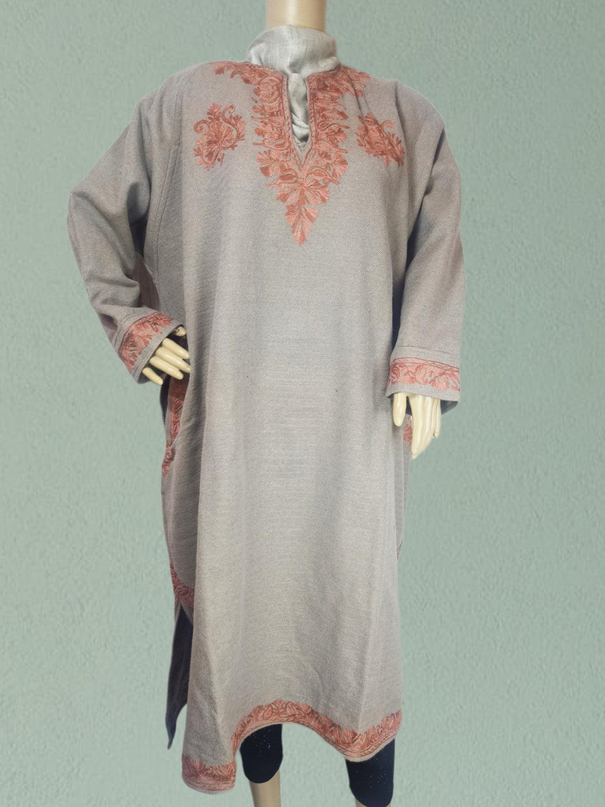 Women Yak Wool Faran | XXL Cream | V Neck