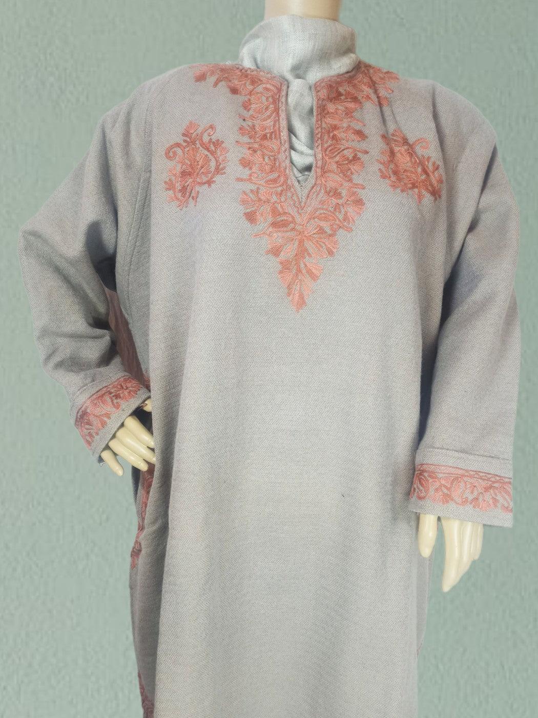 Women Yak Wool Faran | XXL Cream | V Neck