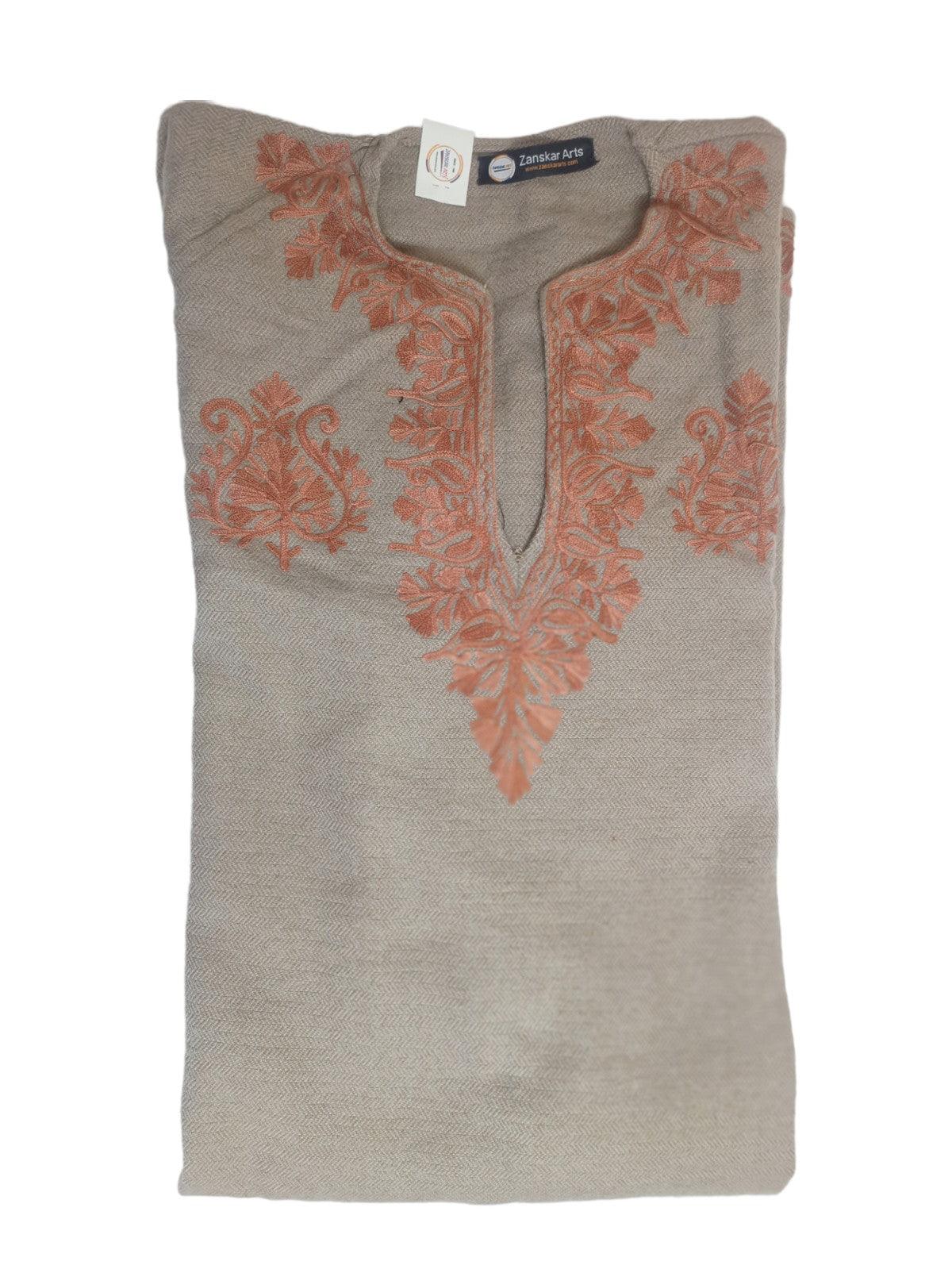 Women Yak Wool Faran | XXL Cream | V Neck