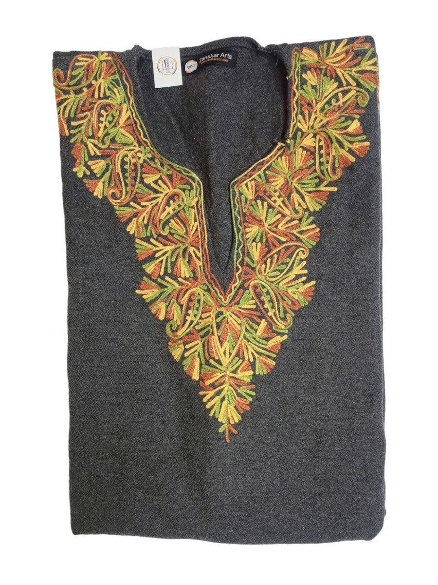 Women Yak Wool Faran | XL Grey | V Neck