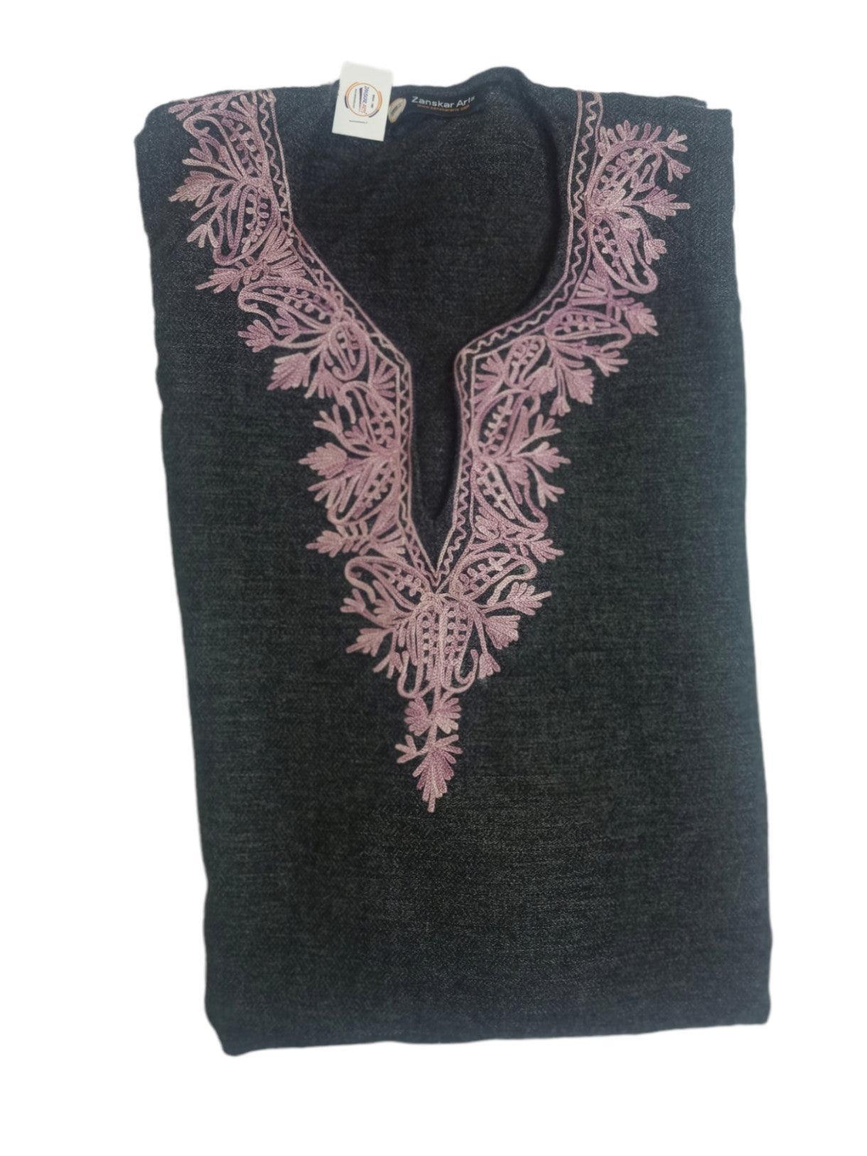 Women Yak Wool Faran | XL Dark Grey | V Neck
