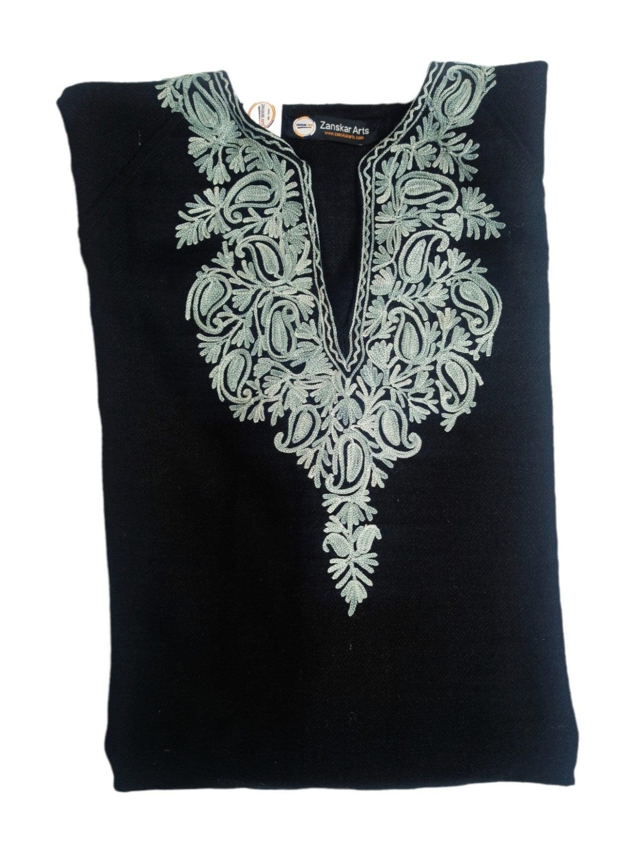 Kids Yak Wool Faran (Pheran) | S Dark Black | V Neck