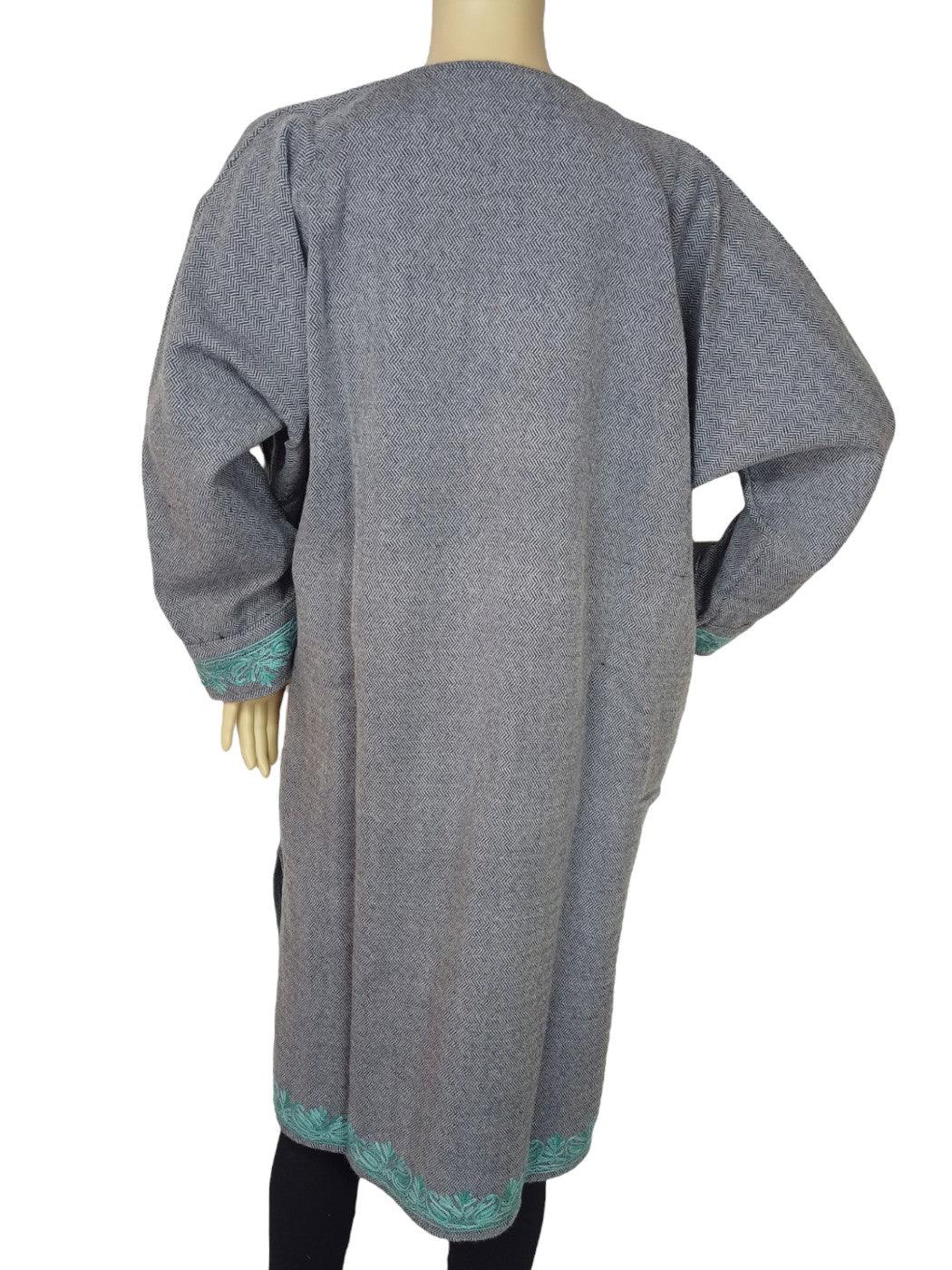 Yak Wool Faran | Grey XL | Kasmiri Culture - ZANSKAR ARTS