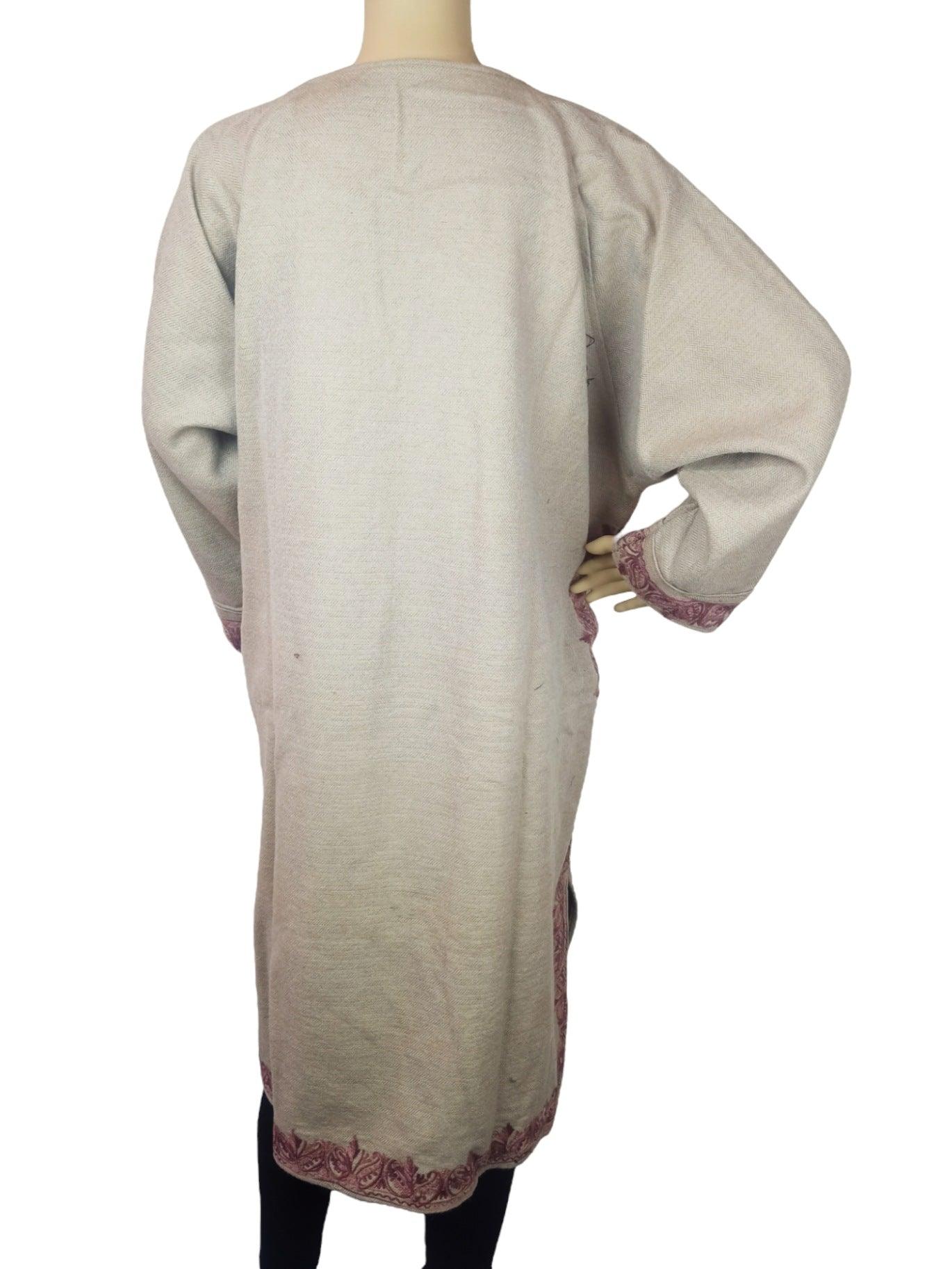 Women Yak Wool Faran | XXL Cream | V Neck