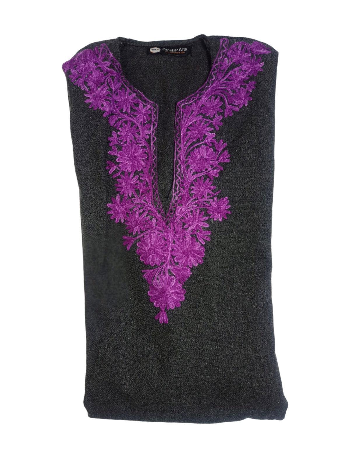 Women Yak Wool Faran | XL Grey | V Neck