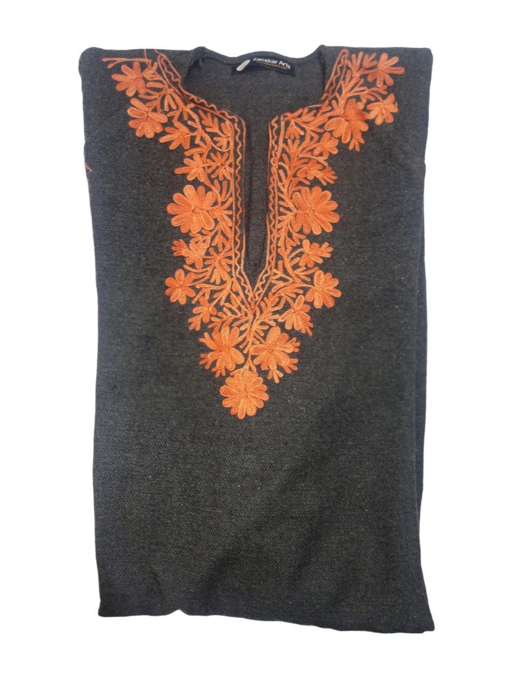 Women Yak Wool Faran | XL Grey | V Neck
