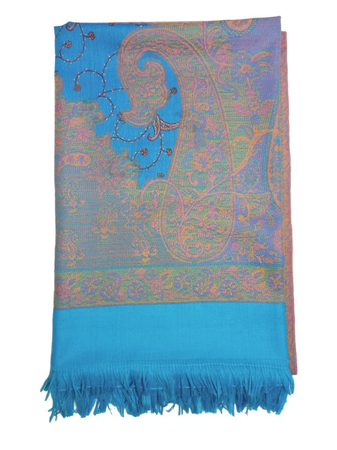 Needle Work Shawl | Woolen Shawl | Multicolour