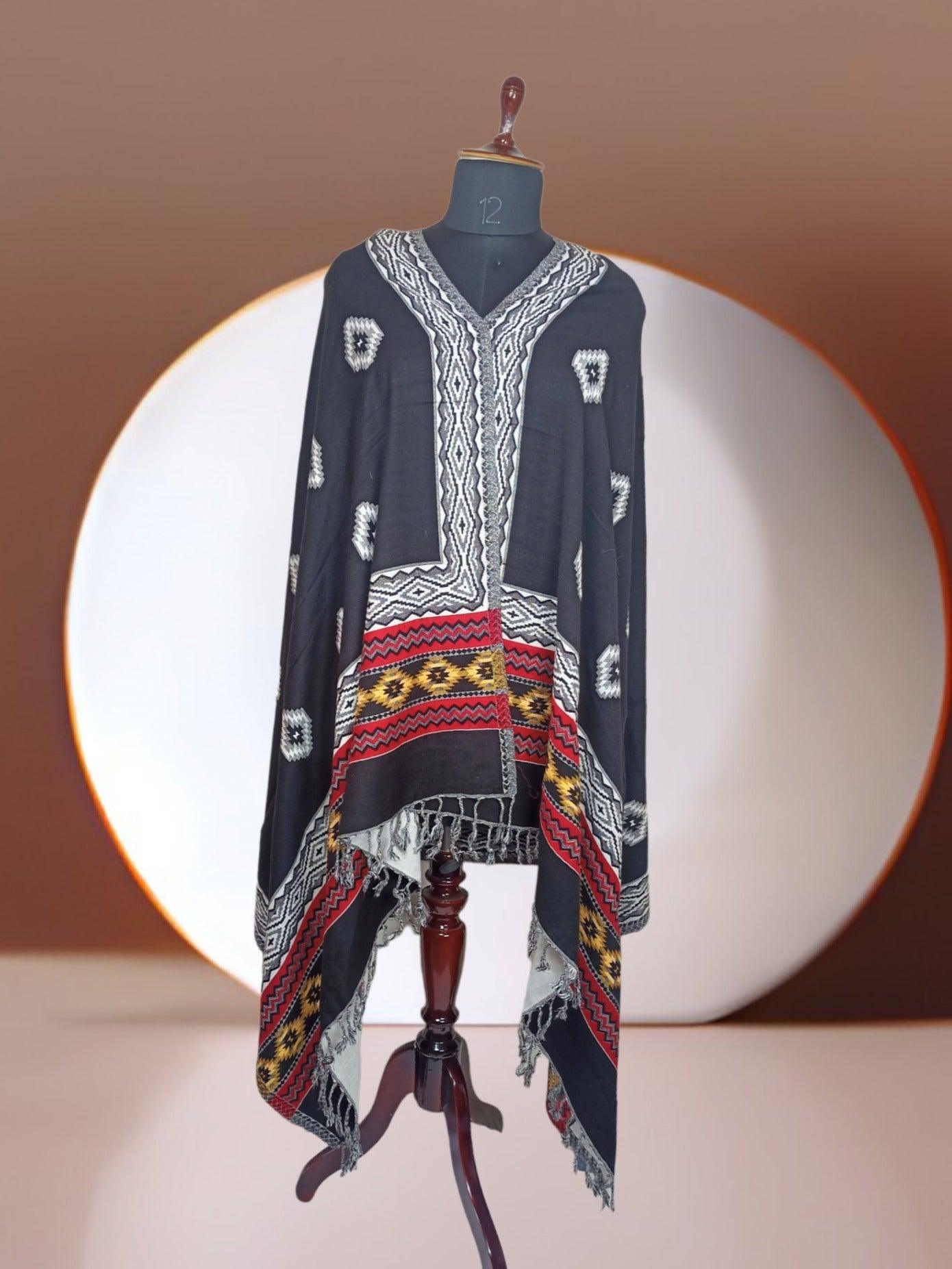 Jamawar wool Shawl | Handwoves | Multi-Colour - ZANSKAR ARTS