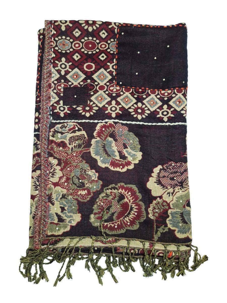 Jamawar wool Shawl | Handwoves | Multi-Colour