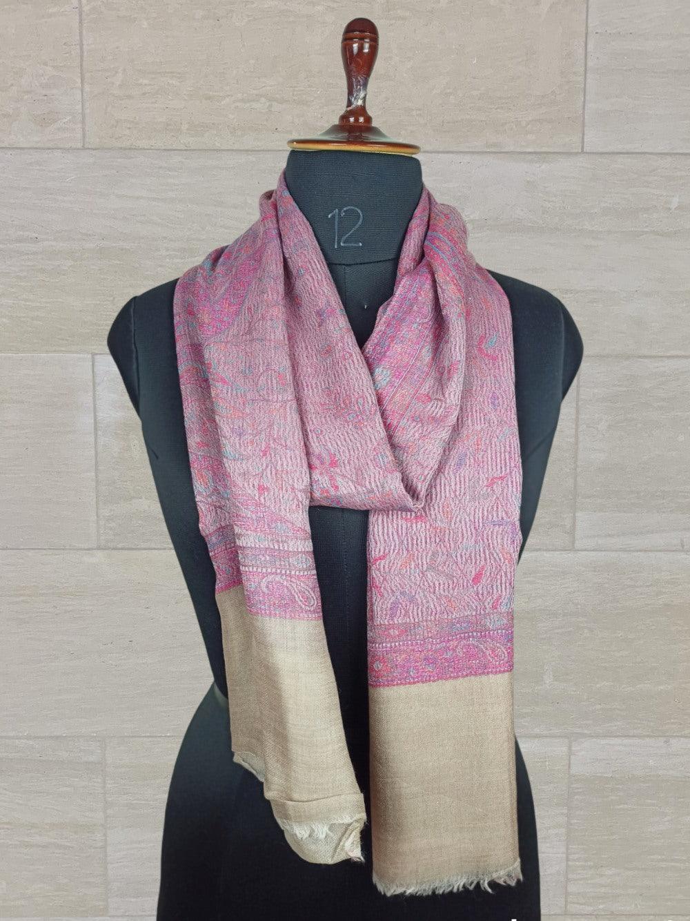 Pashmina Stole | Self Designed Stole | Kani Palla Stole - ZANSKAR ARTS