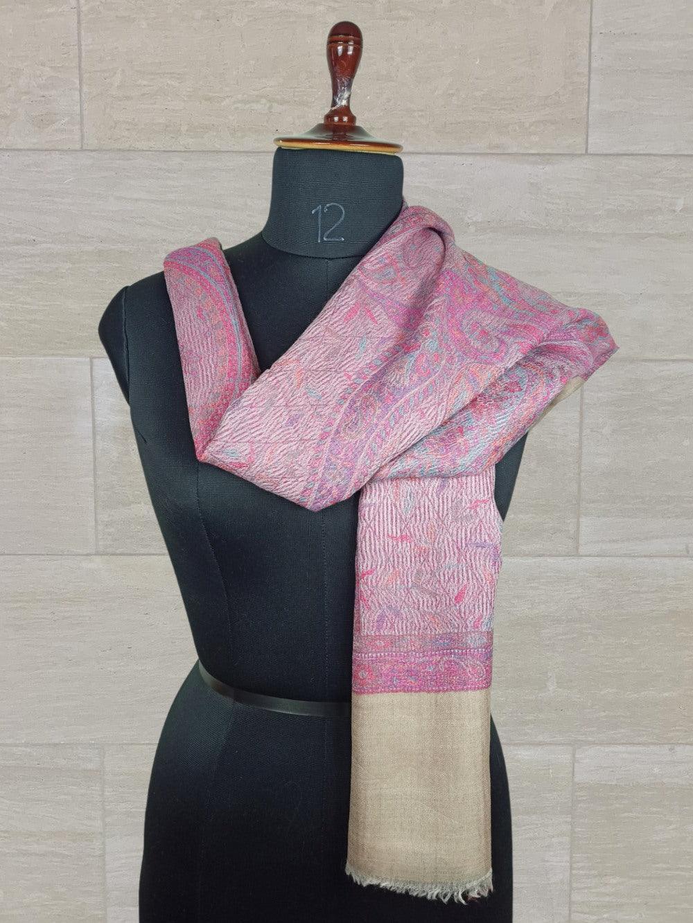 Pashmina Stole | Self Designed Stole | Kani Palla Stole - ZANSKAR ARTS