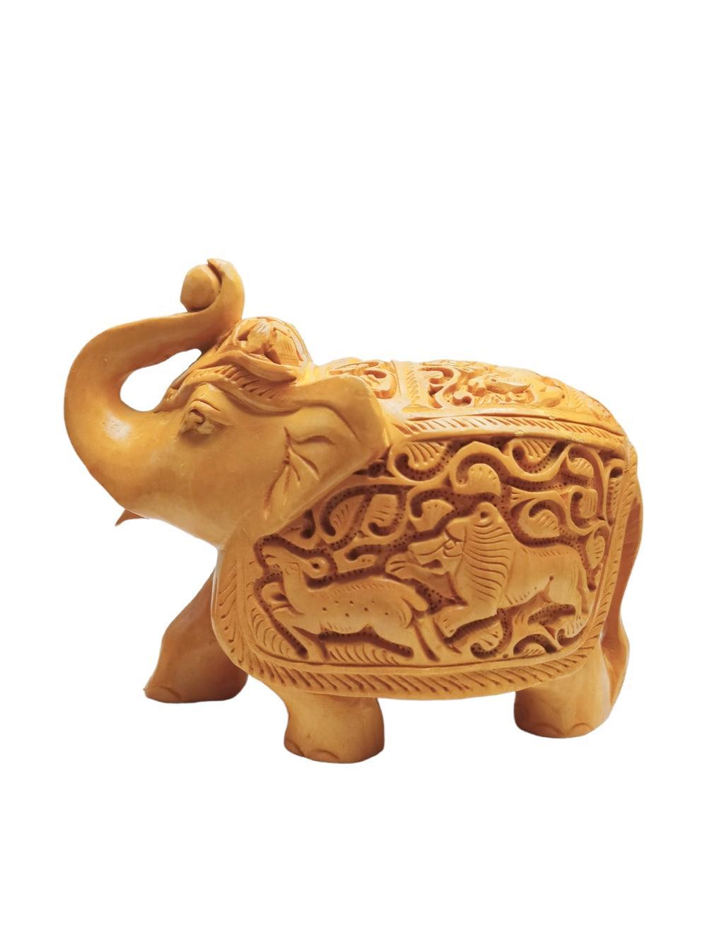 Wooden Elephant | Elephant 2 Piece Set | Handicrafts - ZANSKAR ARTS