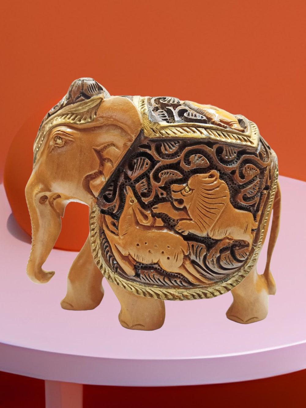 Wooden Elephant | Hand Made | Handicrafts - ZANSKAR ARTS