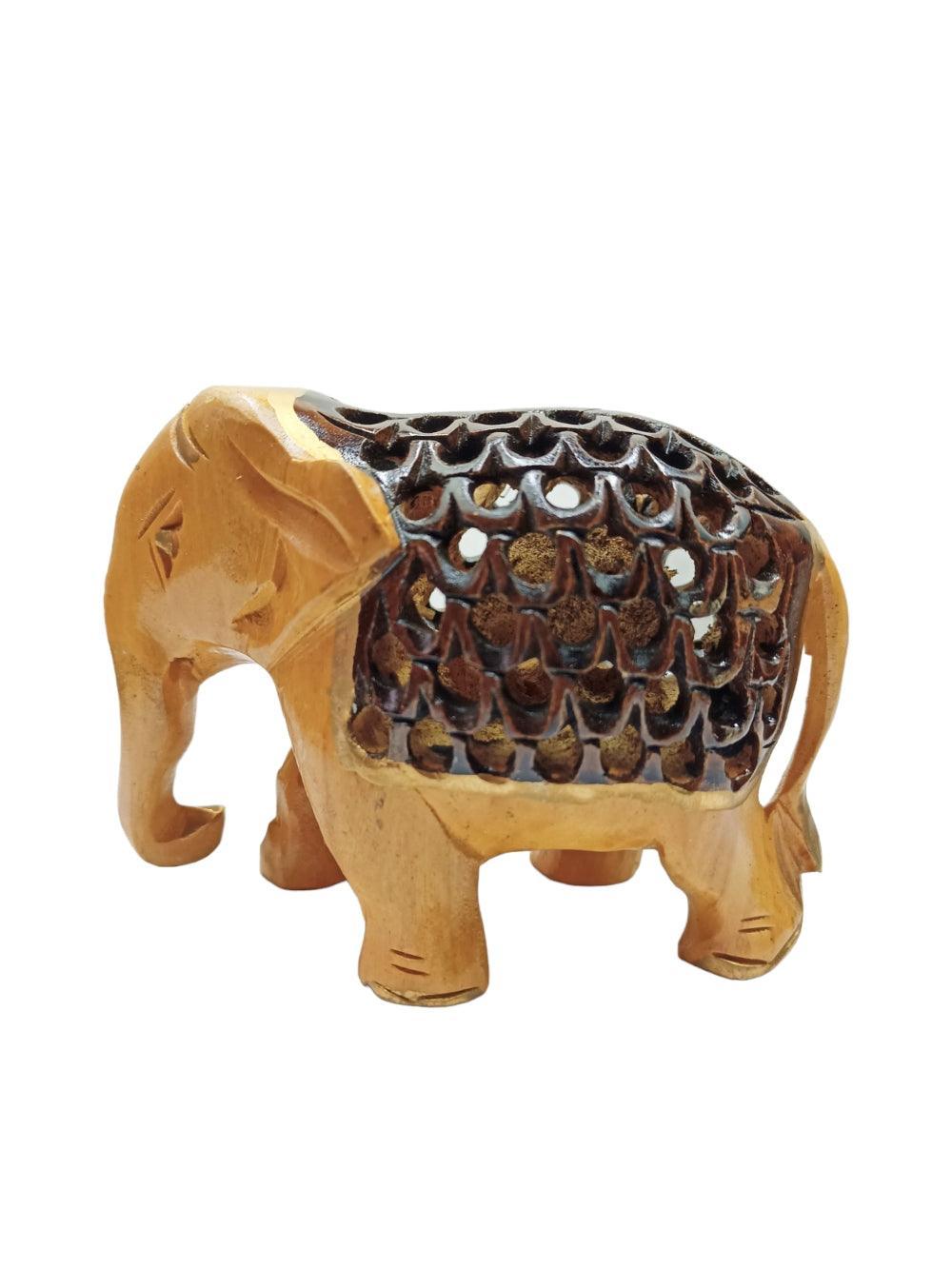 Wooden Elephant | Elephant 4 Piece Set | Handicrafts - ZANSKAR ARTS