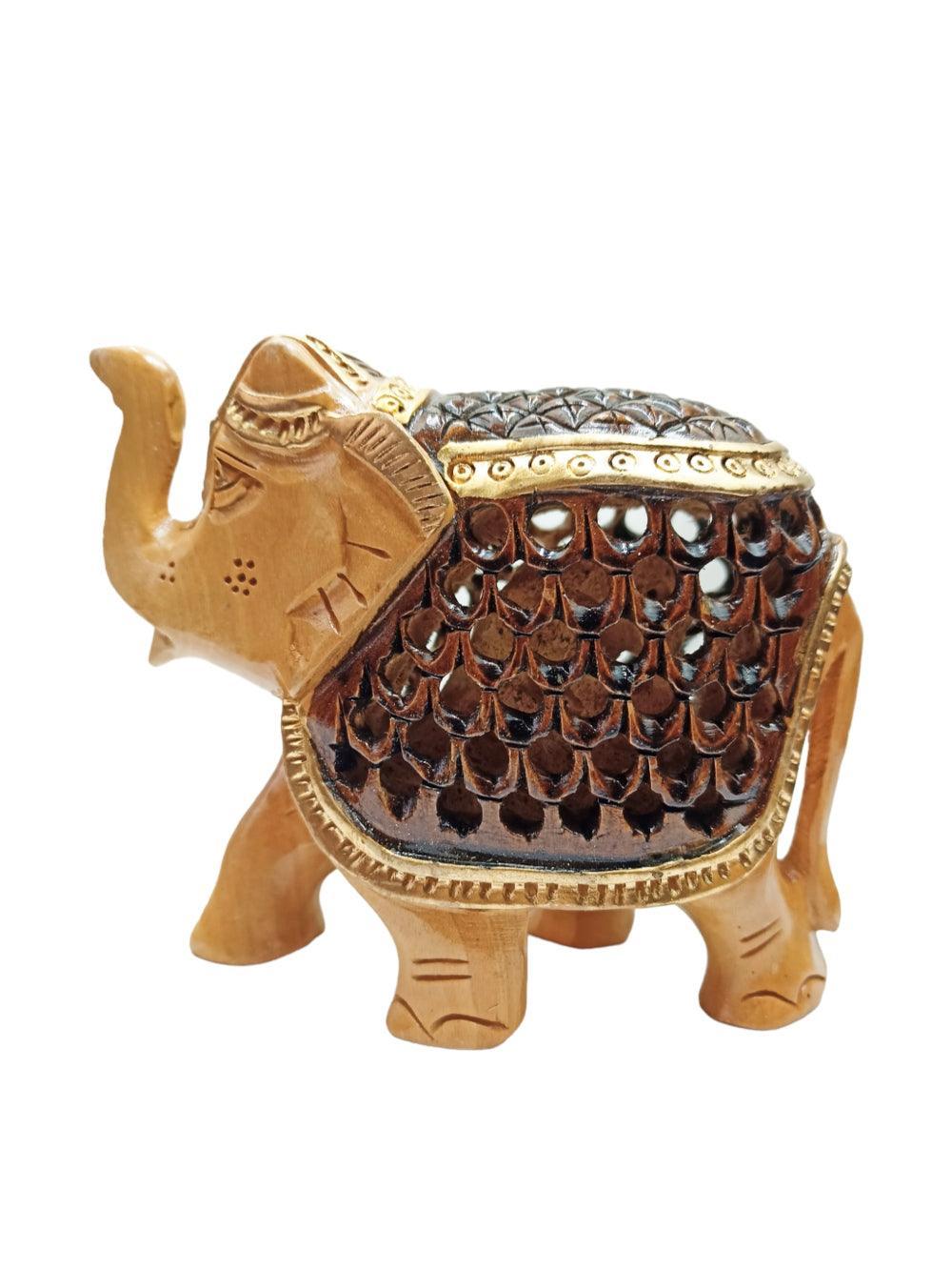 Wooden Elephant | Elephant 4 Piece Set | Handicrafts - ZANSKAR ARTS