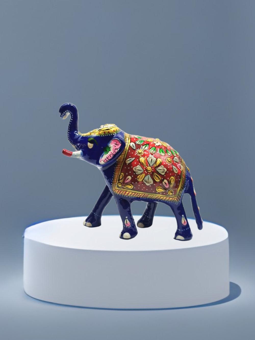 Metal Elephant | Paper Mache Work | Home Decor Elephant - ZANSKAR ARTS