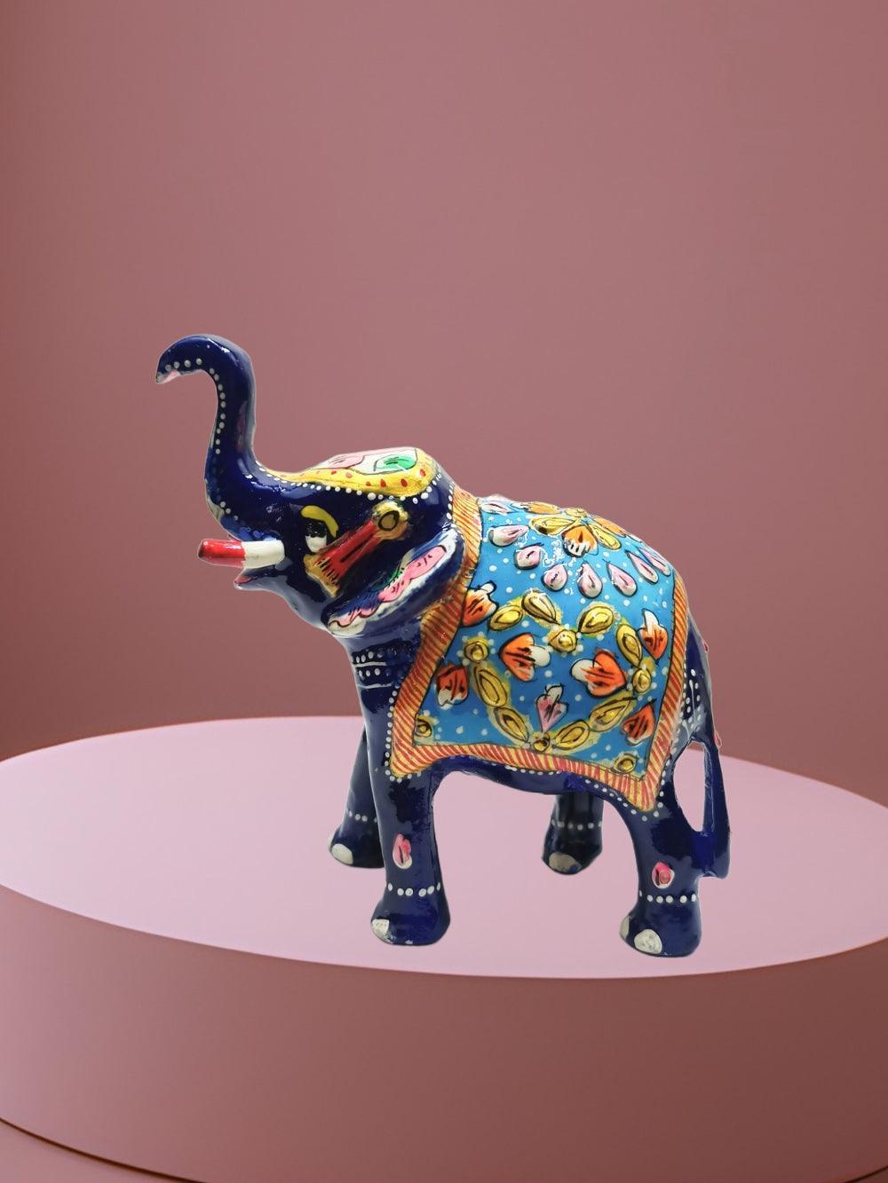 Metal Elephant | Paper Mache Work | Home Decor Elephant - ZANSKAR ARTS