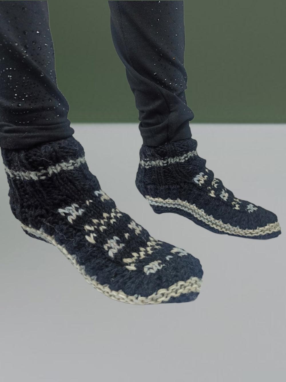 Hand Knitted Socks | Yak Wool Socks | Fleece Socks