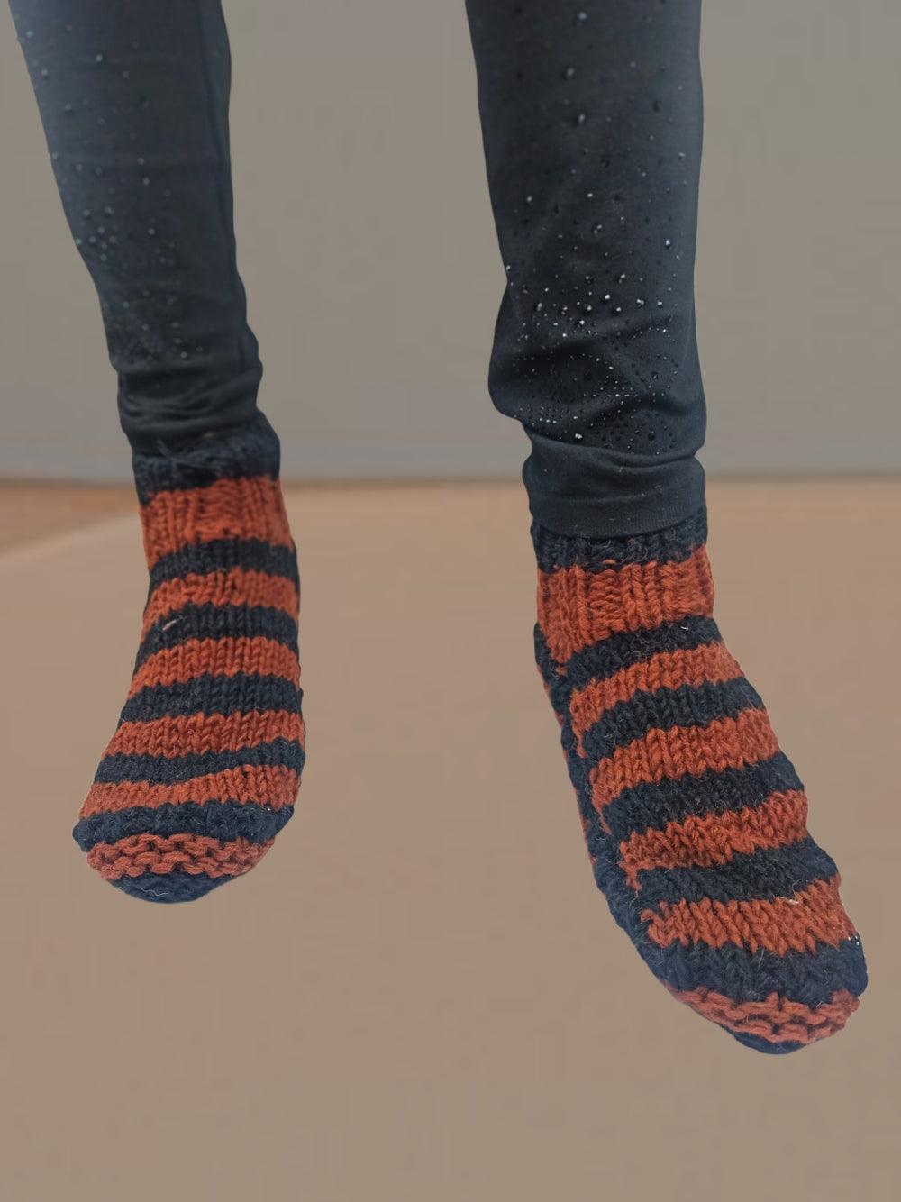 Hand Knitted Socks | Yak Wool Socks | Fleece Socks