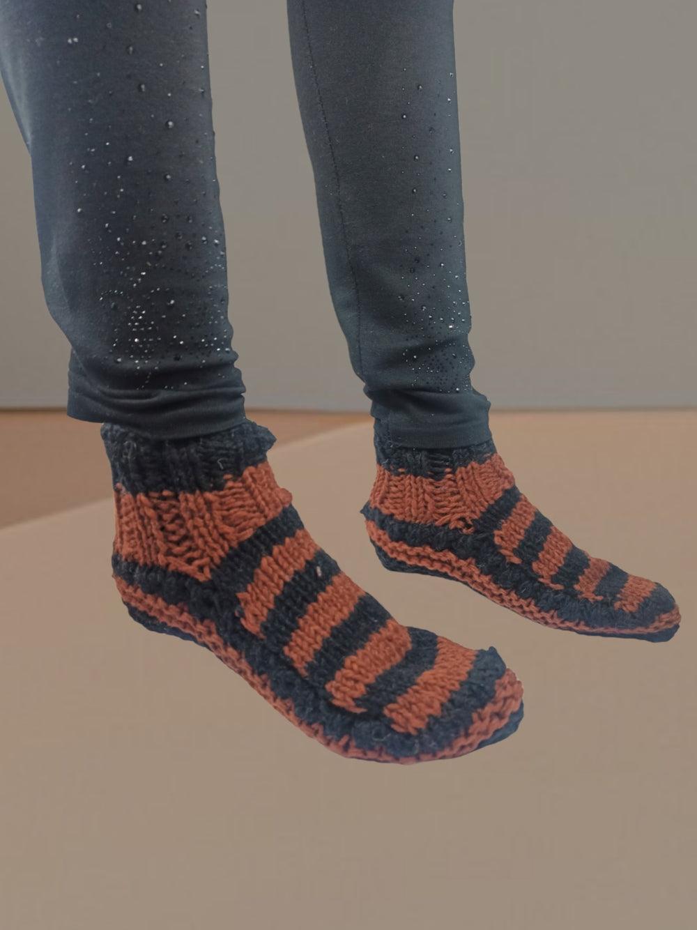 Hand Knitted Socks | Yak Wool Socks | Fleece Socks