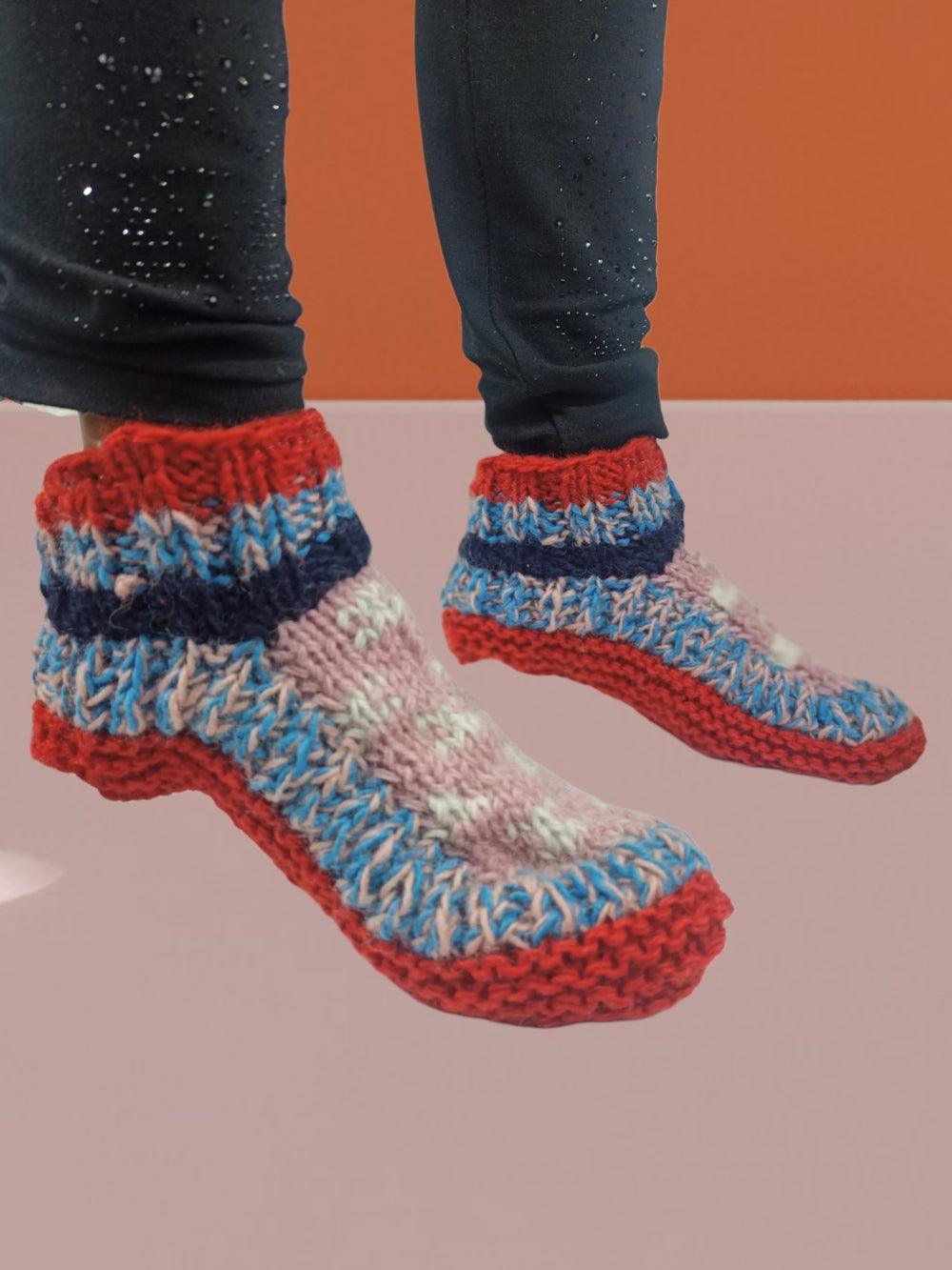 Hand Knitted Socks | Yak Wool Socks | Fleece Socks