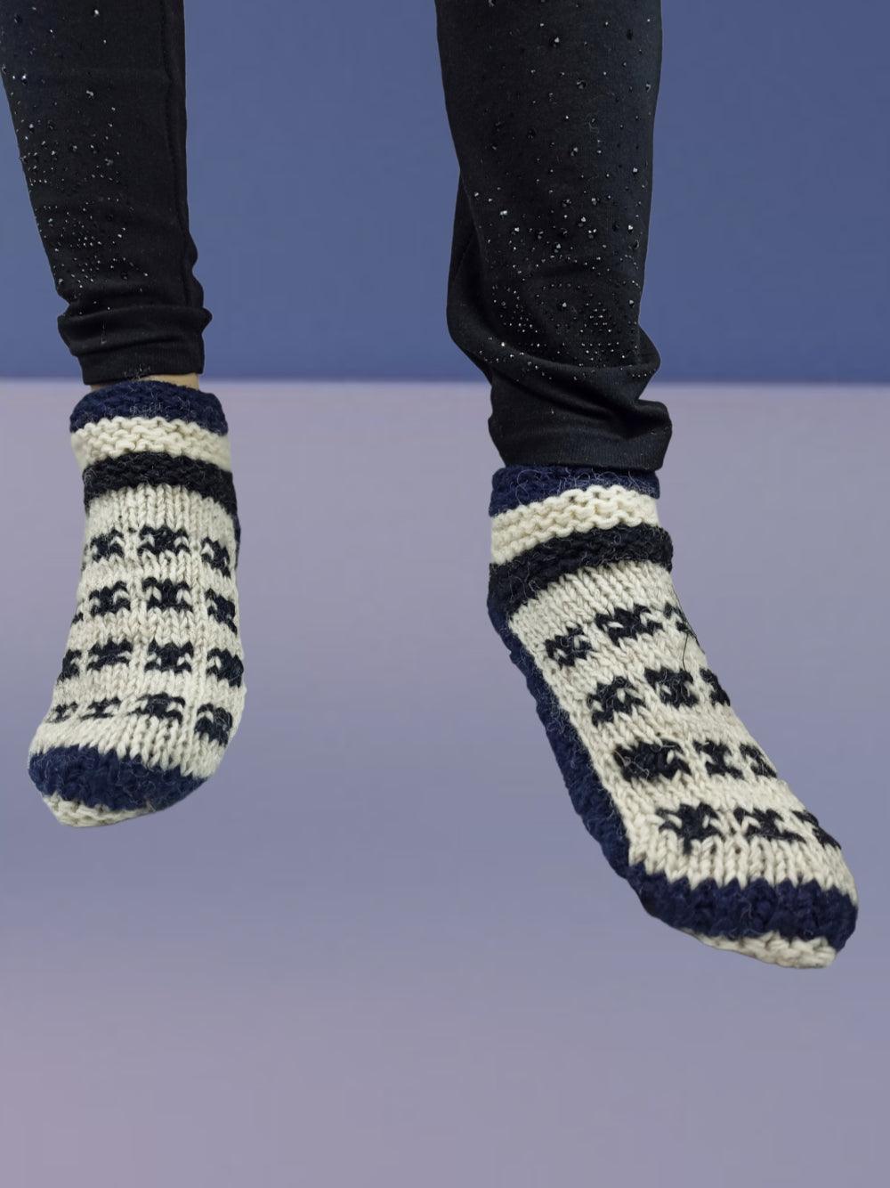Hand Knitted Socks | Yak Wool Socks | Fleece Socks
