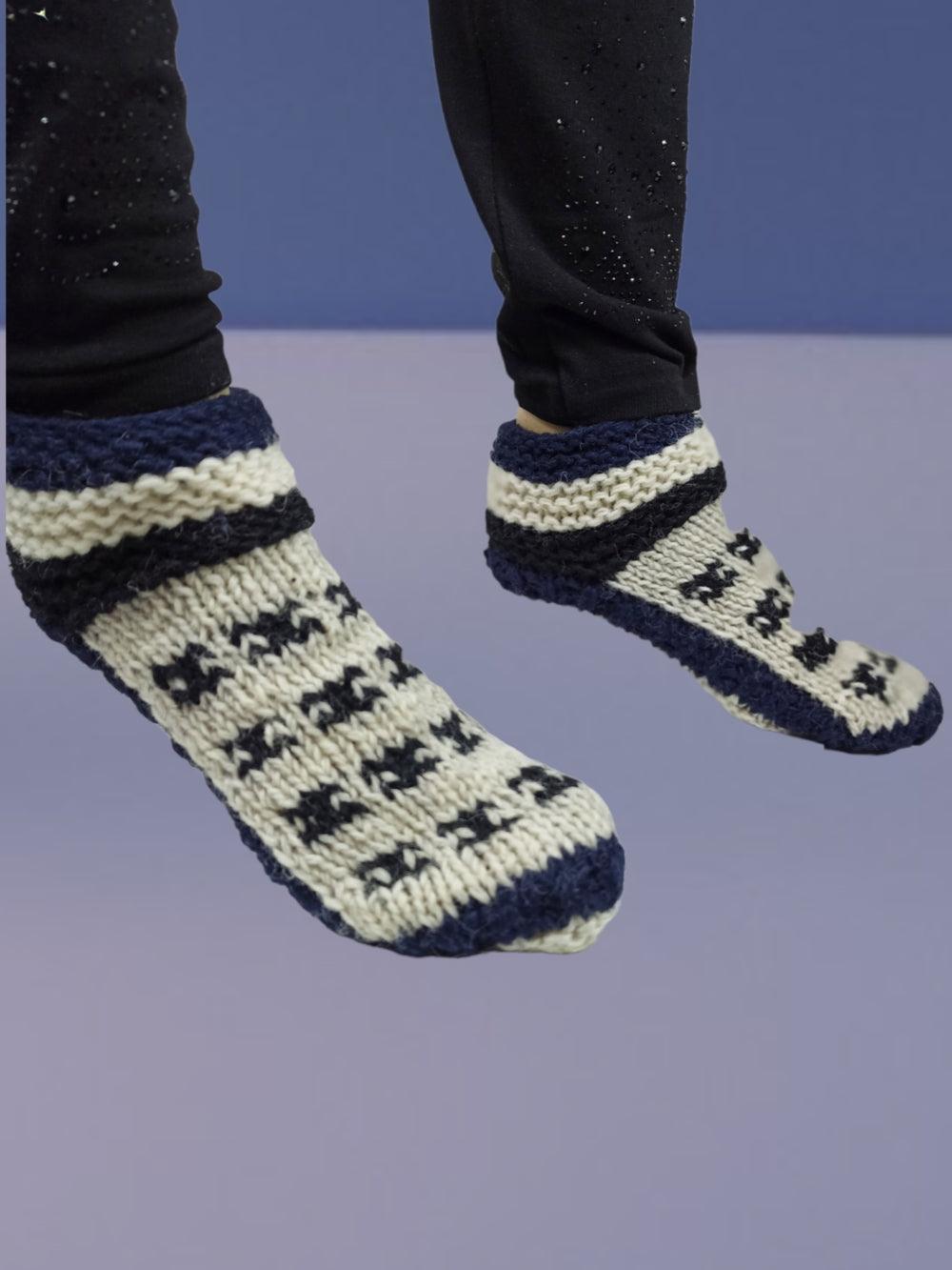 Hand Knitted Socks | Yak Wool Socks | Fleece Socks