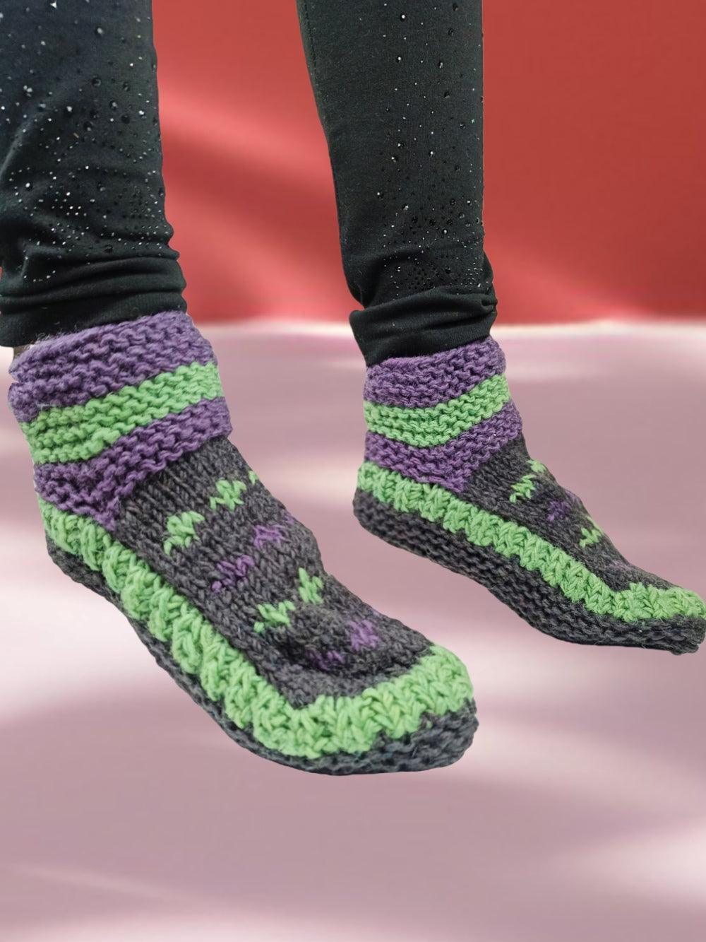 Hand Knitted Socks | Yak Wool Socks | Fleece Socks