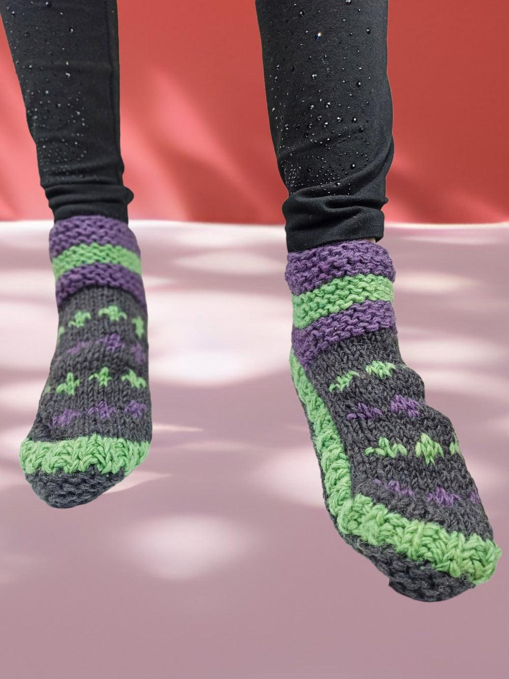 Hand Knitted Socks | Yak Wool Socks | Fleece Socks