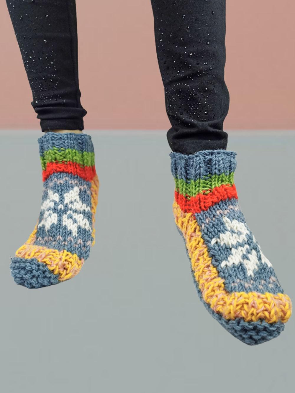 Hand Knitted Socks | Yak Wool Socks | Fleece Socks