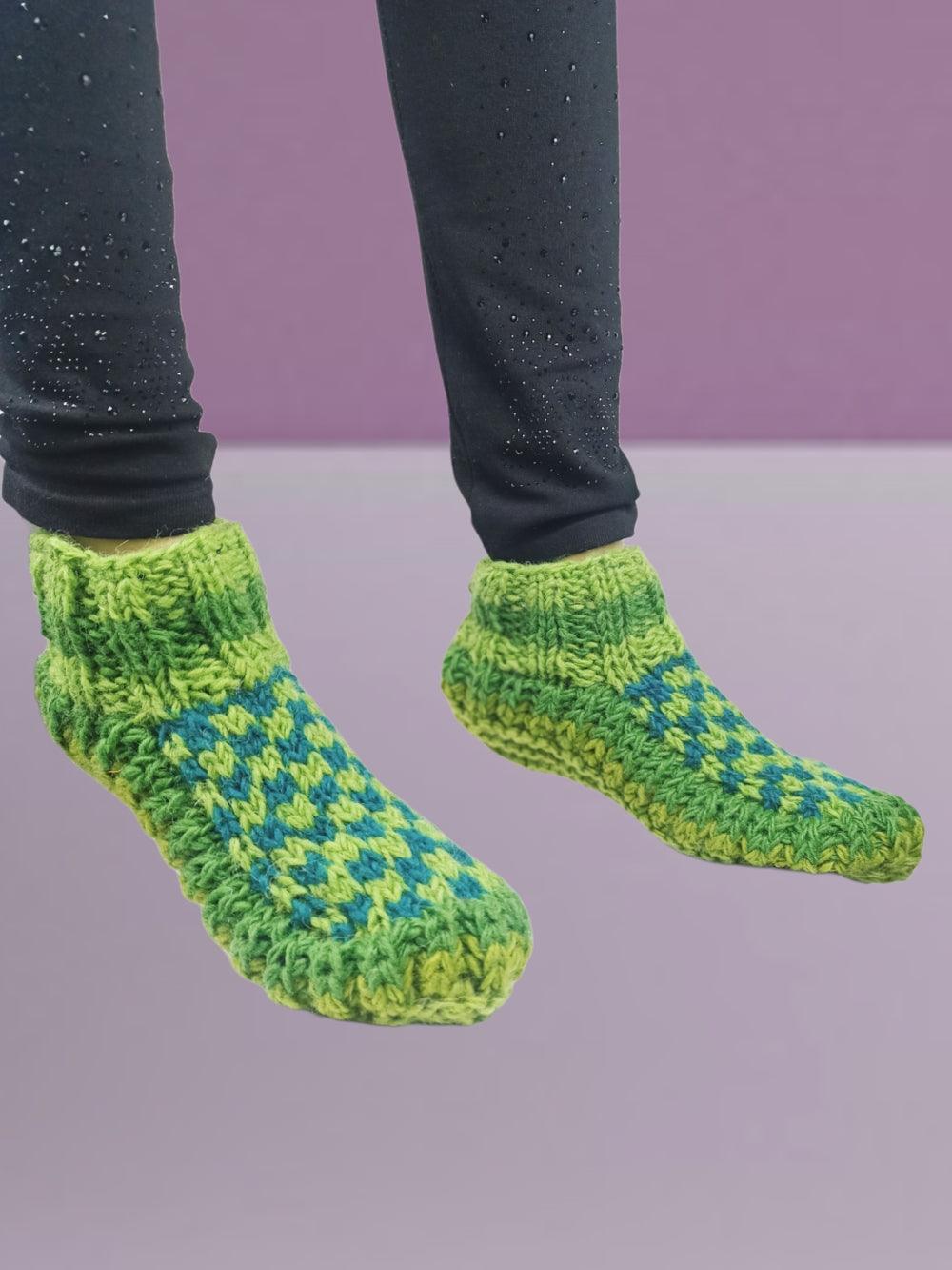 Hand Knitted Socks | Yak Wool Socks | Fleece Socks