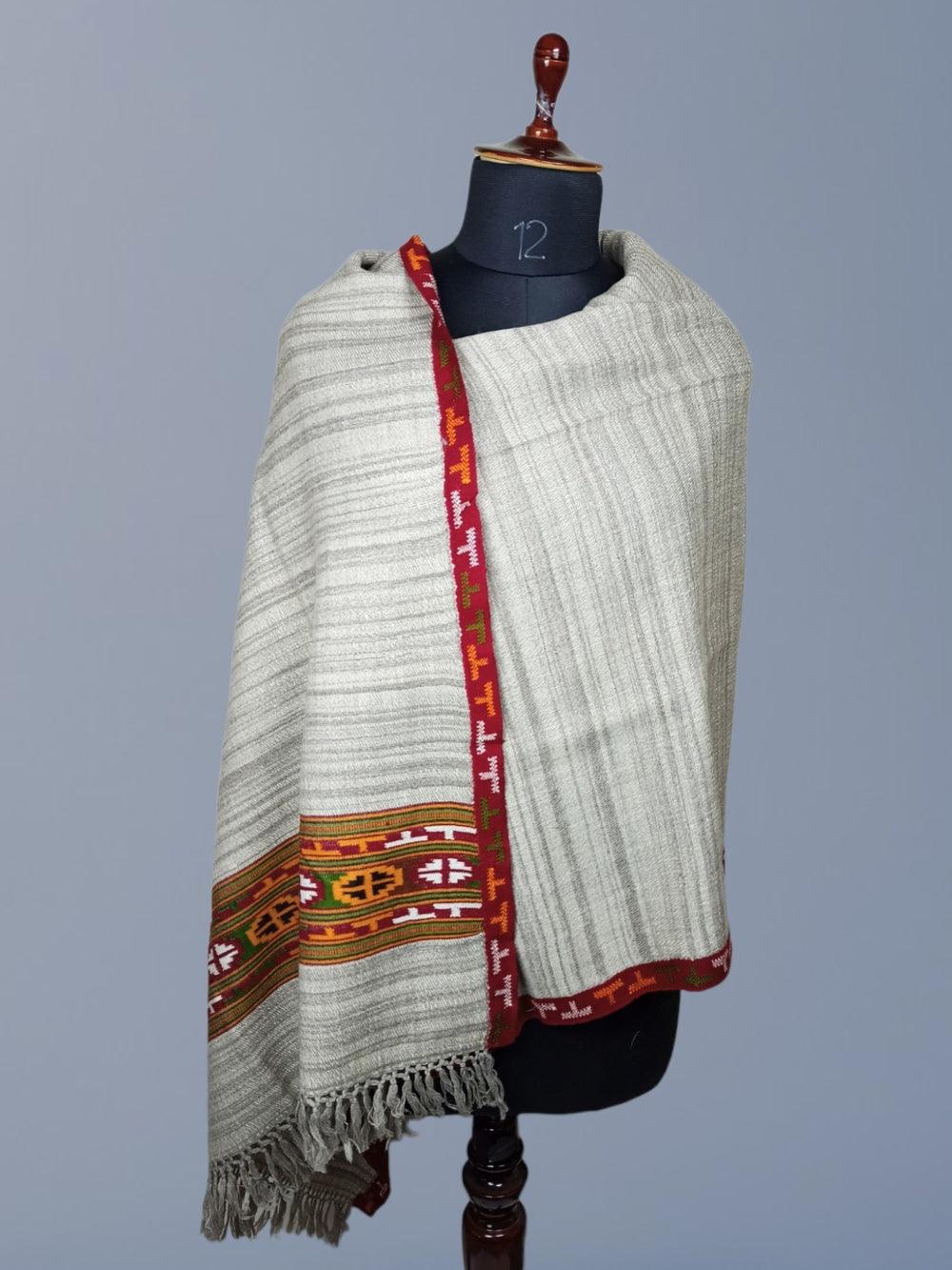 Gents Shawle | Pure Yak Wool Shawle | Reversible - ZANSKAR ARTS