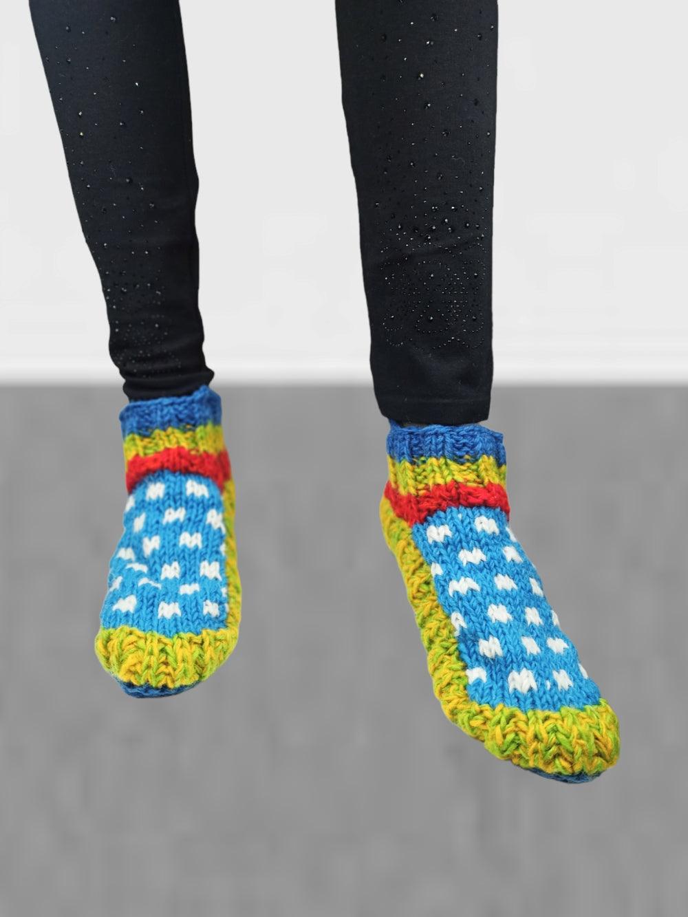 Hand Knitted Socks | Yak Wool Socks | Fleece Socks