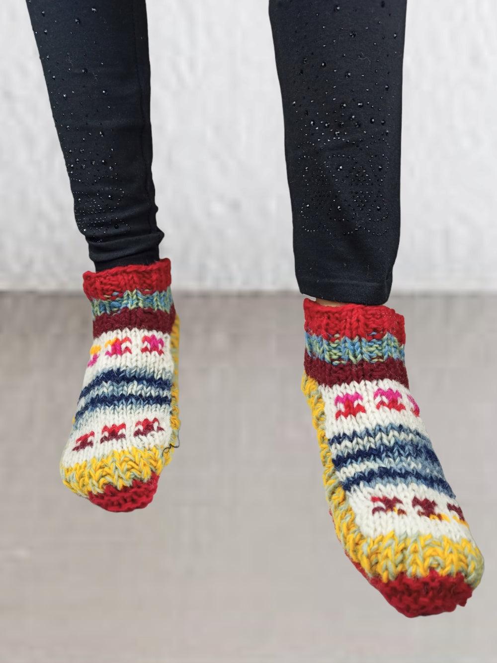 Hand Knitted Socks | Yak Wool Socks | Fleece Socks