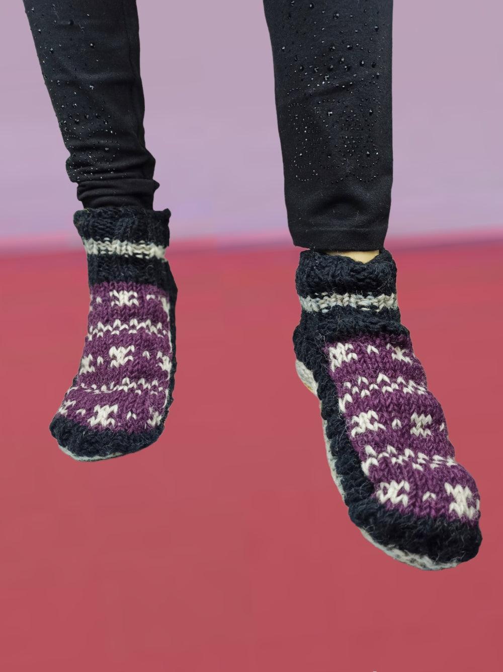 Hand Knitted Socks | Yak Wool Socks | Fleece Socks