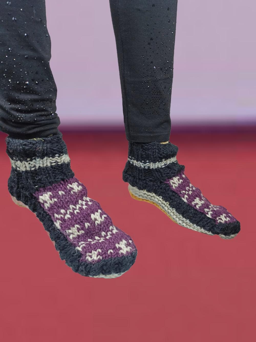 Hand Knitted Socks | Yak Wool Socks | Fleece Socks