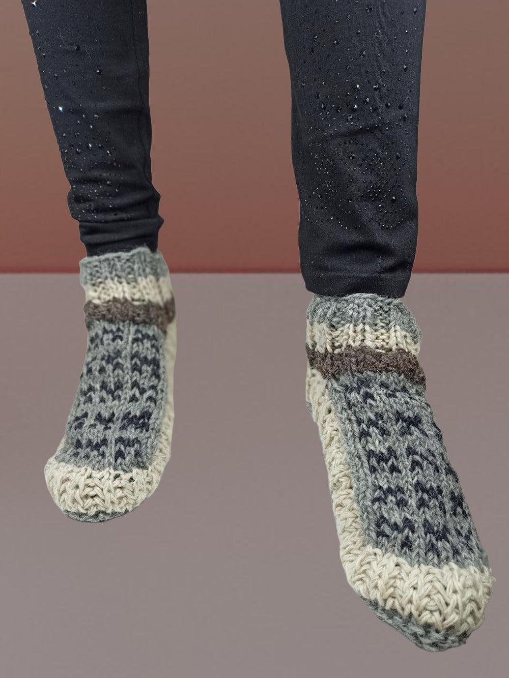 Hand Knitted Socks | Yak Wool Socks | Fleece Socks