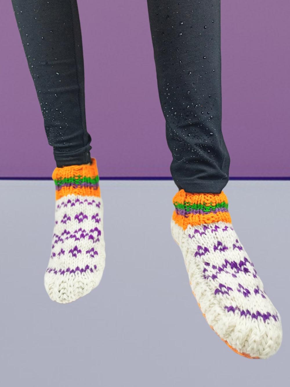 Hand Knitted Socks | Yak Wool Socks | Fleece Socks
