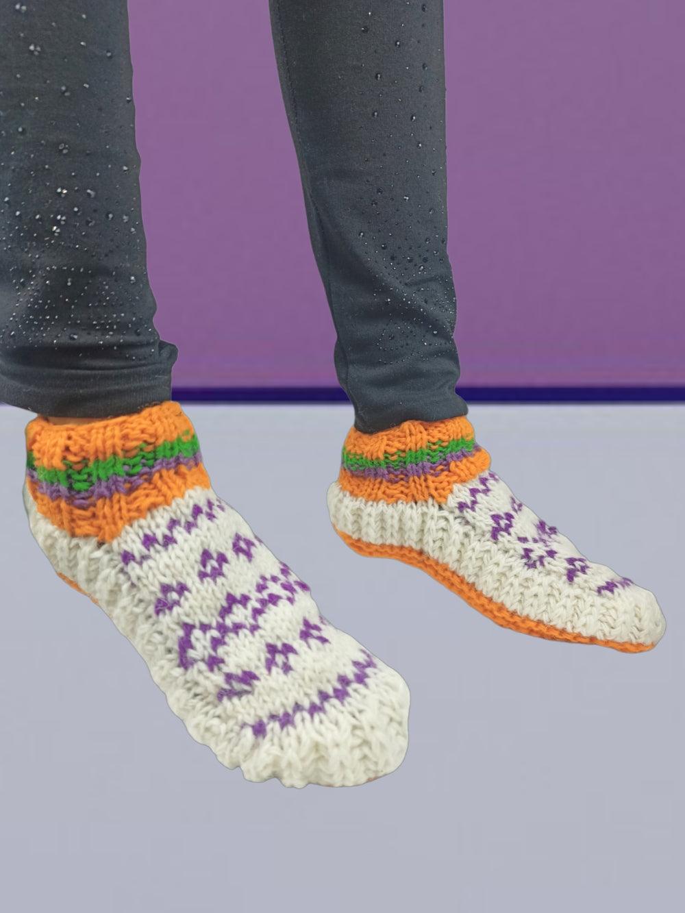 Hand Knitted Socks | Yak Wool Socks | Fleece Socks