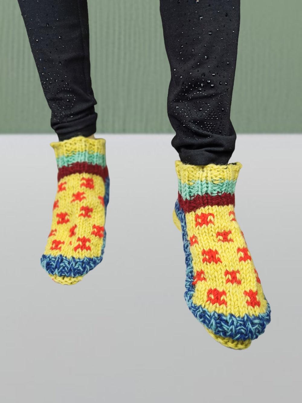 Hand Knitted Socks | Yak Wool Socks | Fleece Socks